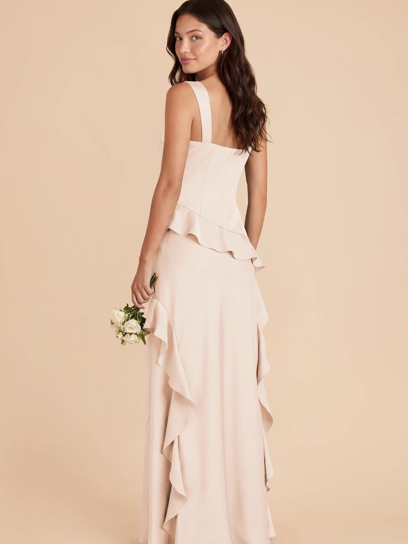 Jana Matte Satin Dress - Champagne XXL / CHAMPAGNE / Rush Production
