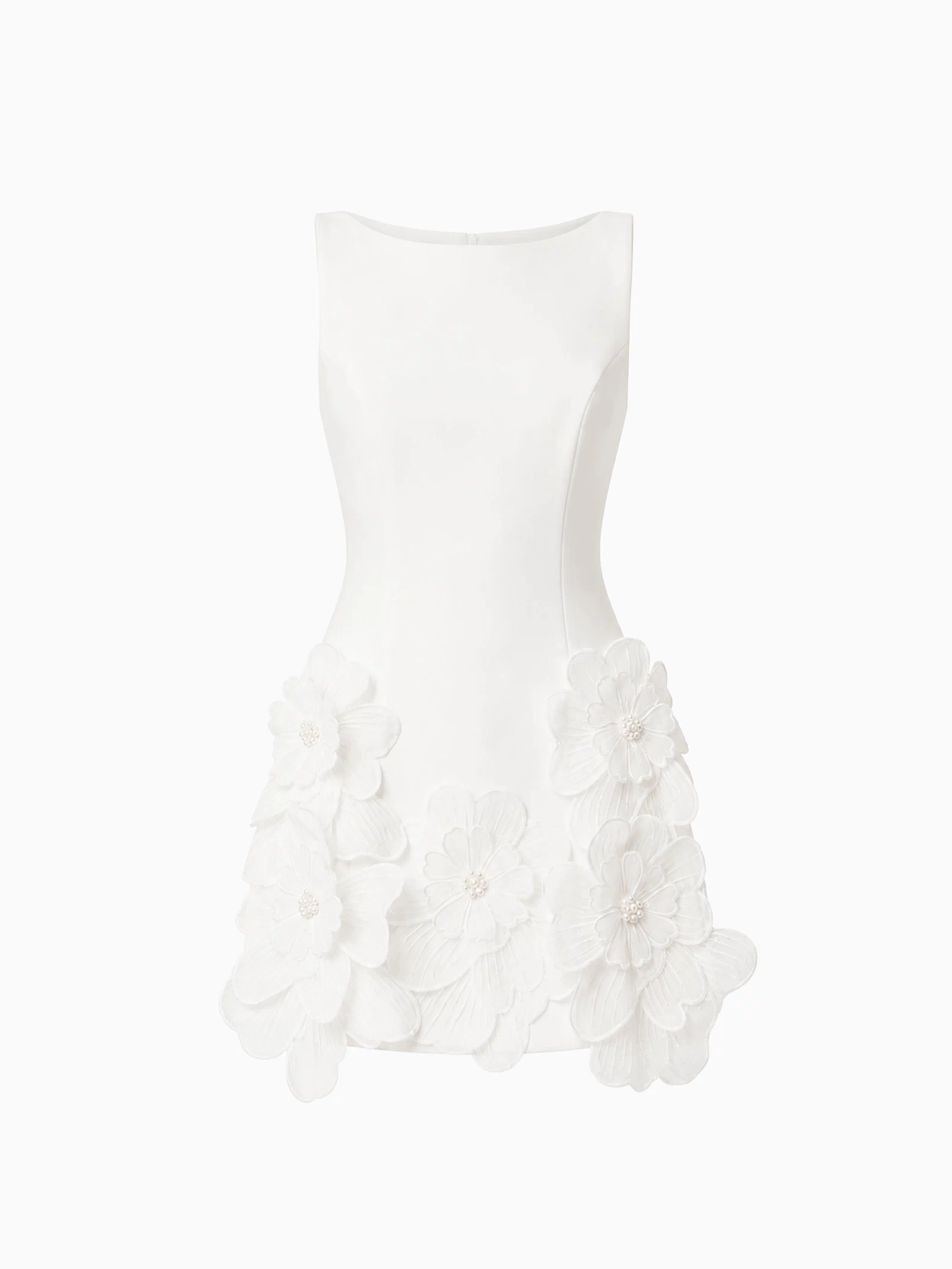 Janelle Mini Dress In White ghost shot