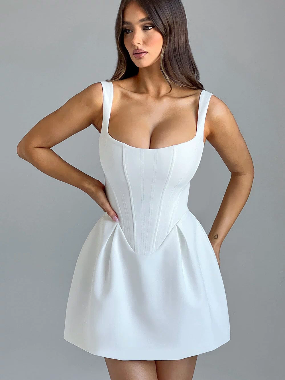 Janiyah Mini Dress - Ivory Dress Babyboo Fashion Premium Exclusive Design