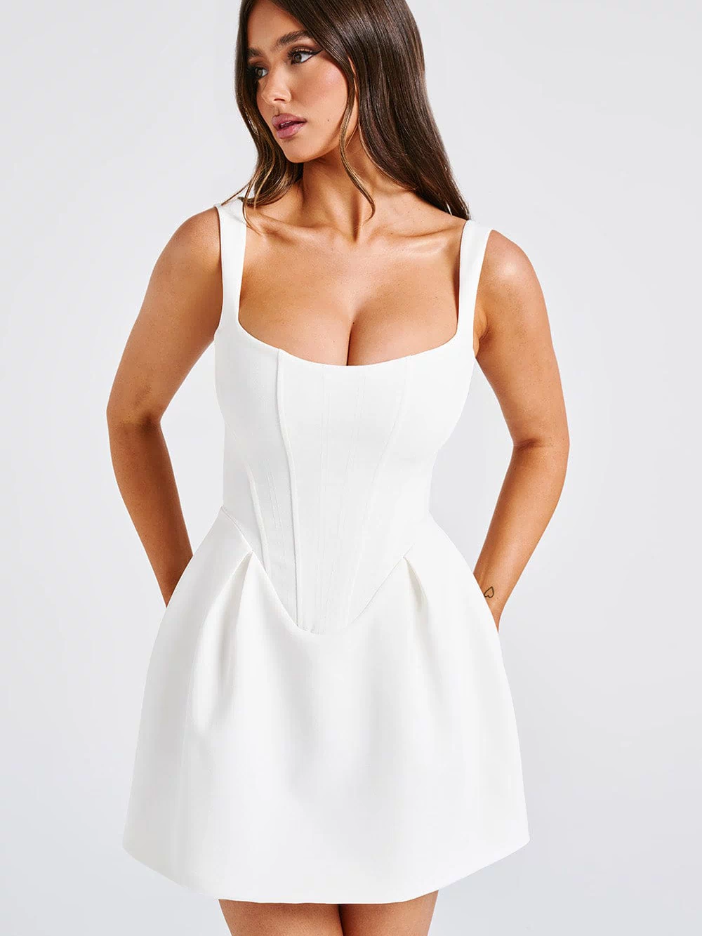 Janiyah Mini Dress - Ivory Dress Babyboo Fashion Premium Exclusive Design
