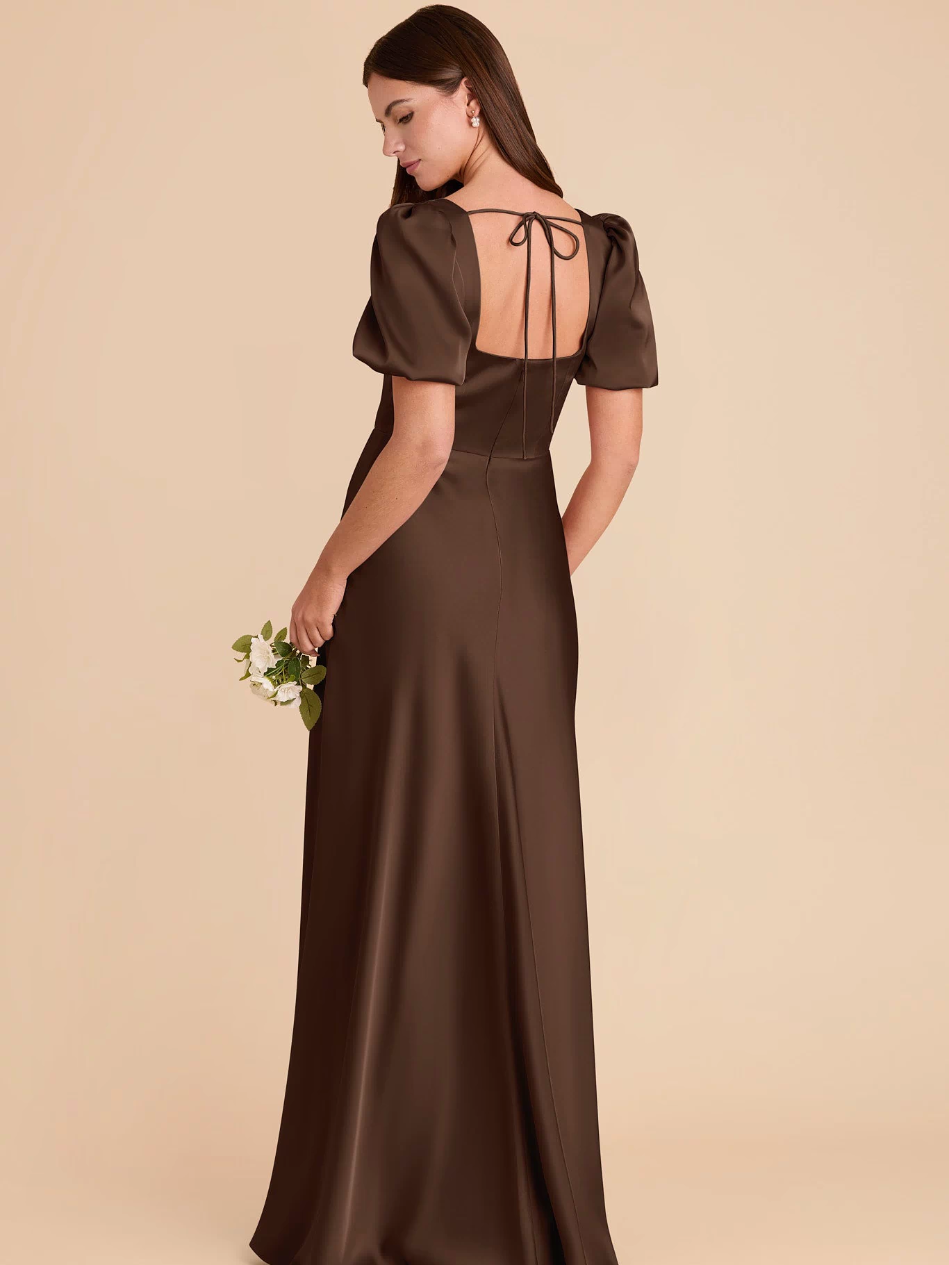 Judy Matte Satin Dress - Espresso XXL / ESPRESSO / Rush Production
