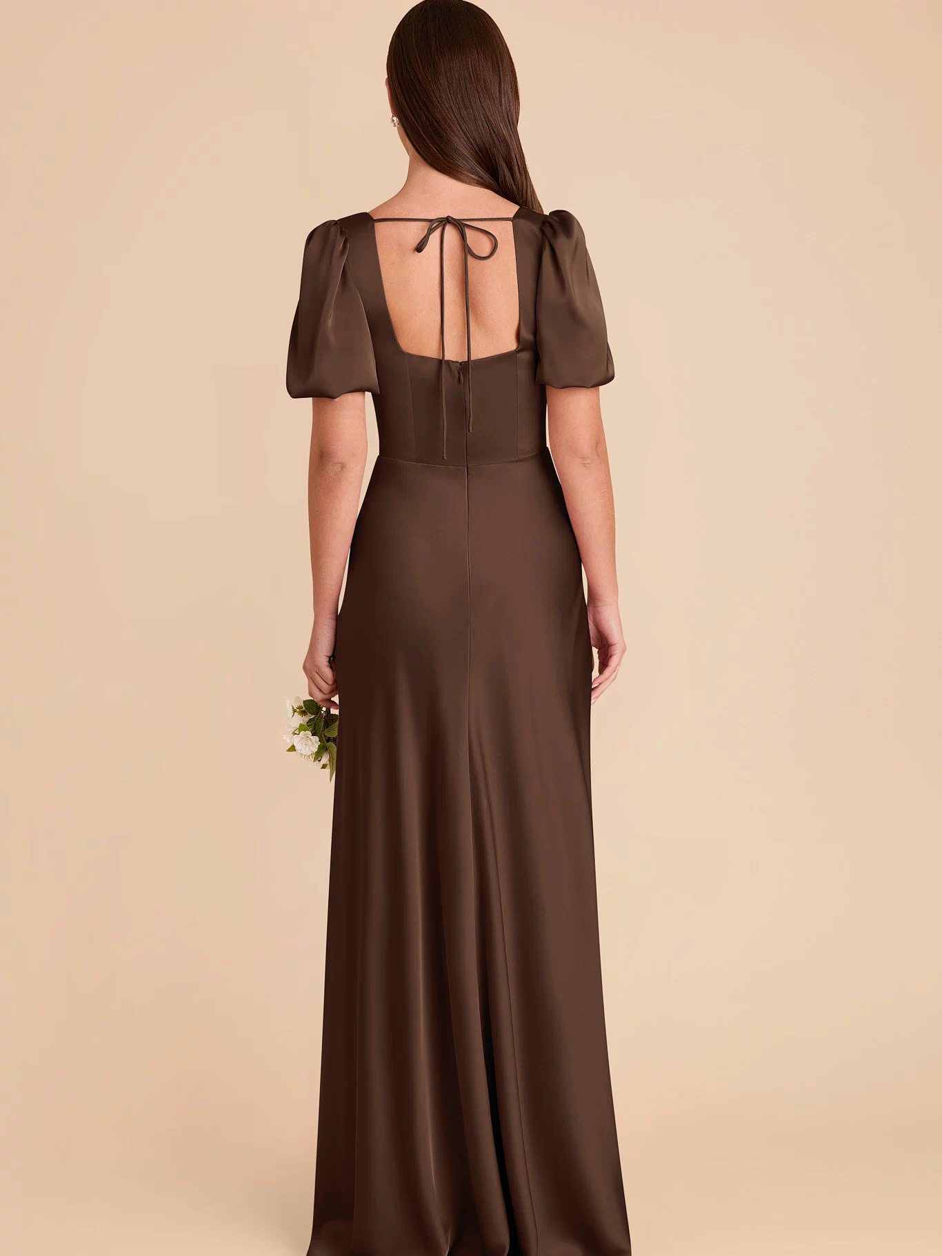 Judy Matte Satin Dress - Espresso XXL / ESPRESSO / Rush Production