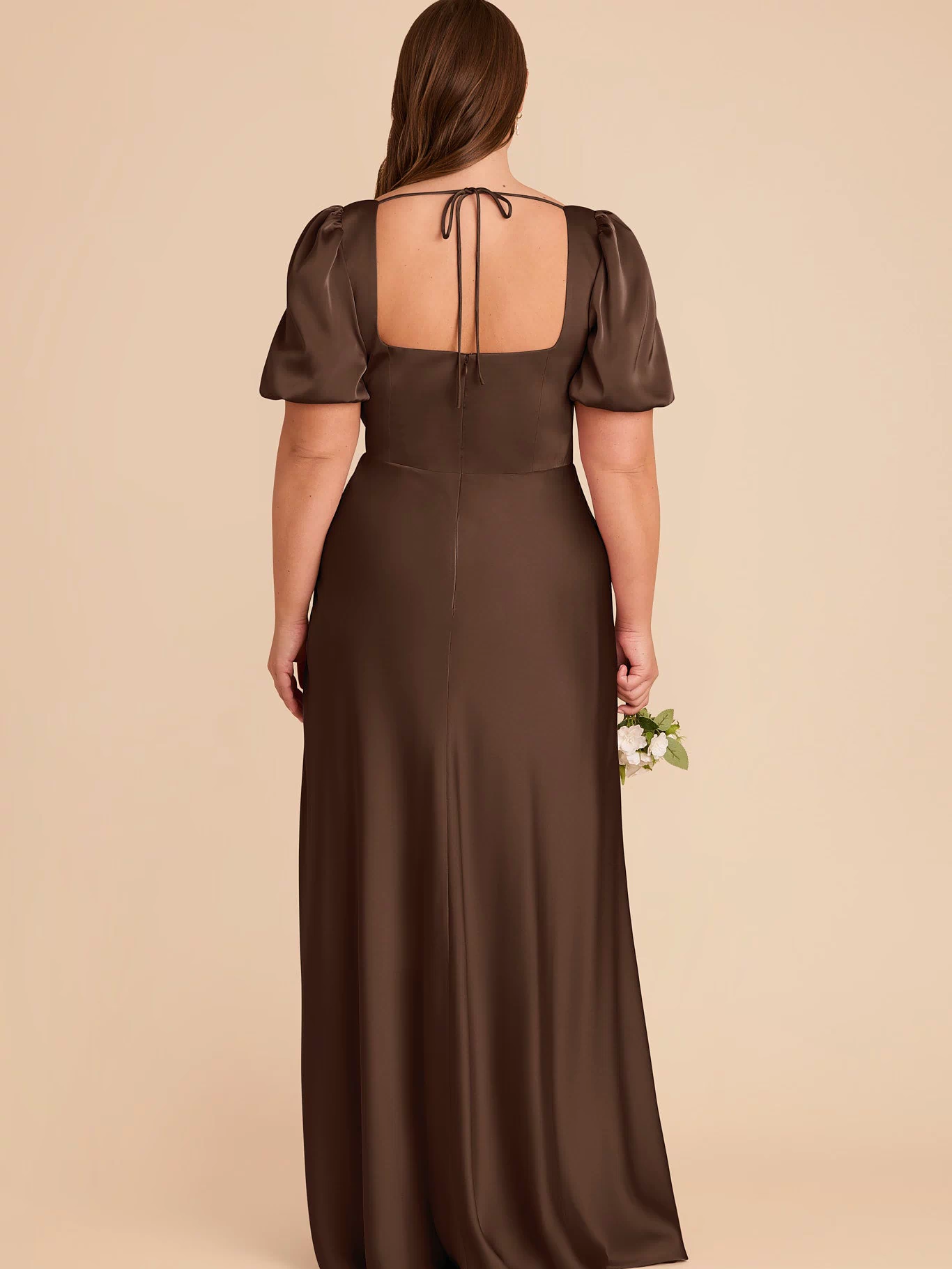 Judy Matte Satin Dress - Espresso 3X / ESPRESSO / Rush Production