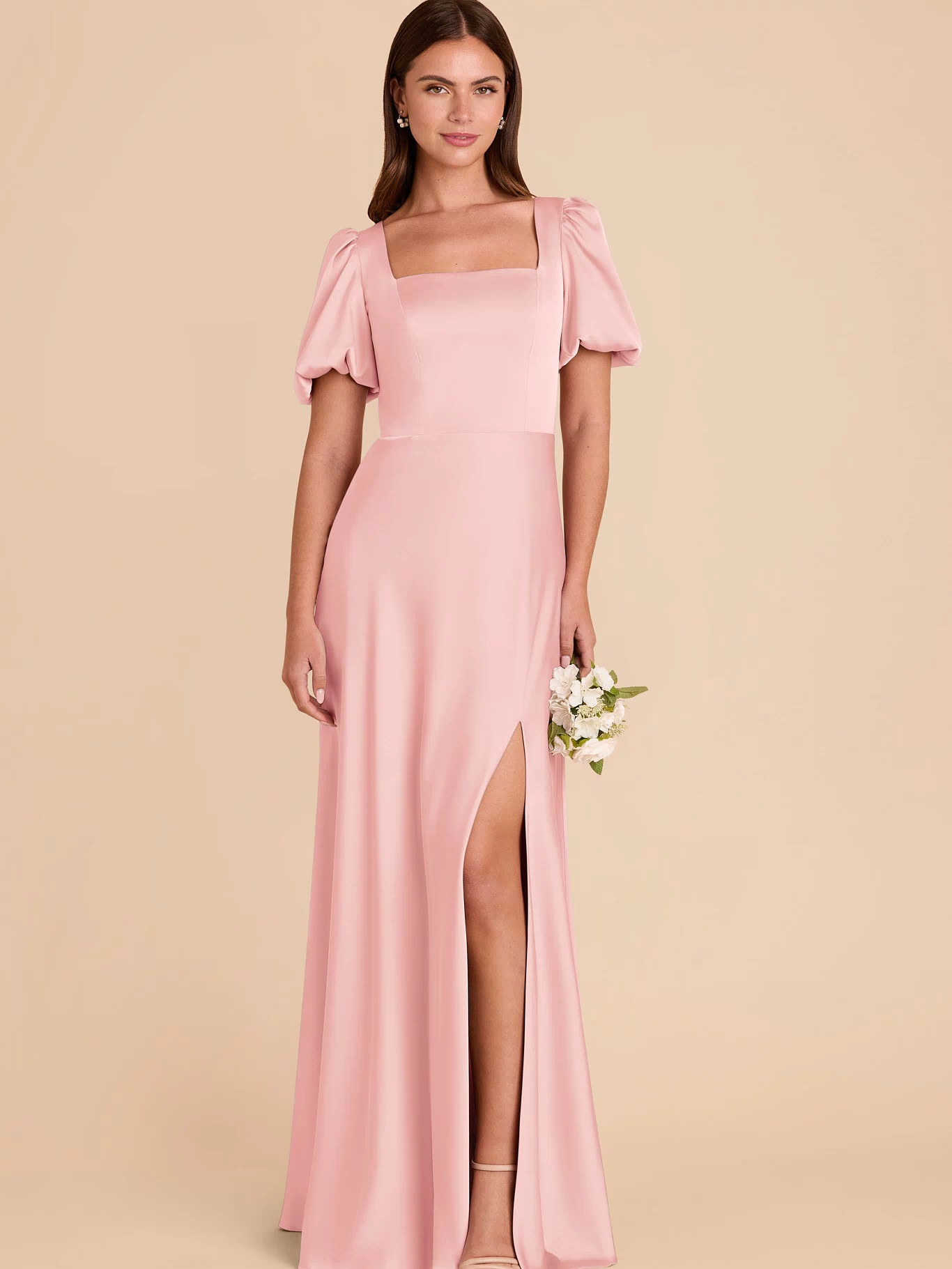Judy Matte Satin Dress - Fondant Pink