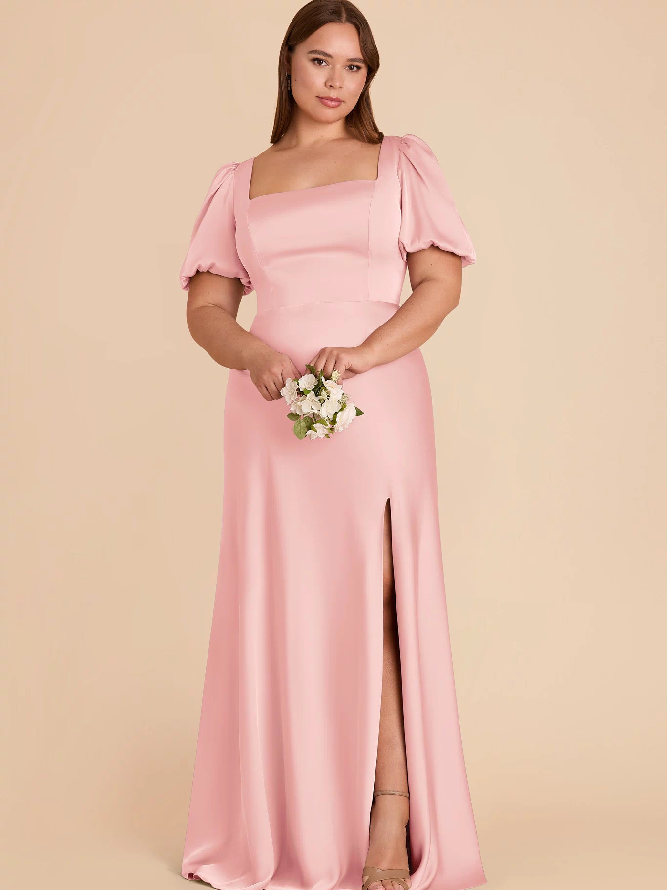 Judy Matte Satin Dress - Fondant Pink 3X / FONDANT PINK / Rush Production