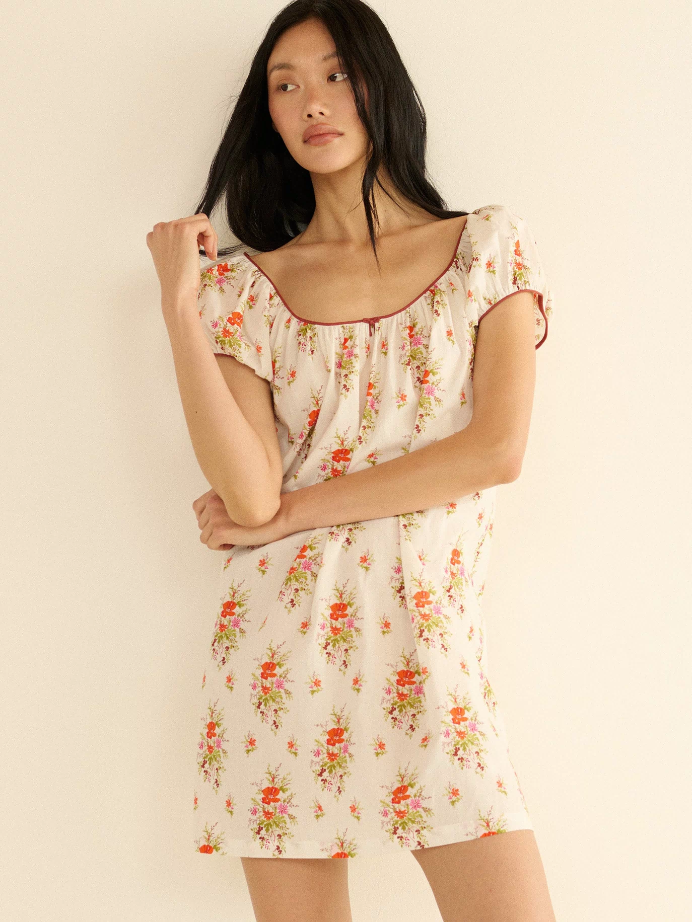 JULIA DRESS -- ROSE PETIT BOUQUET DE CHAMONIX