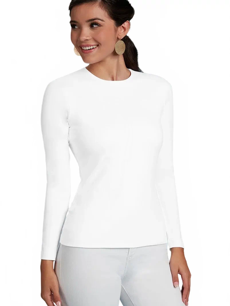 Juliet Jewel Neck Long Sleeve Top — JudyP Apparel
