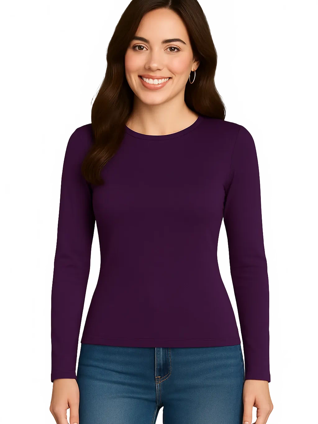 Juliet Jewel Neck Long Sleeve Top — JudyP Apparel