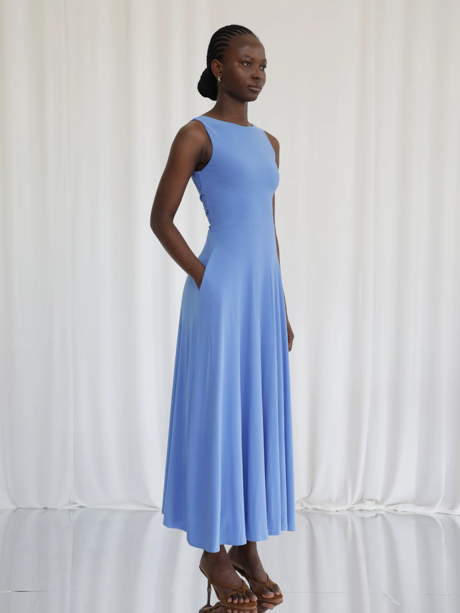 Juni Reversible Neckline Maxi Dress