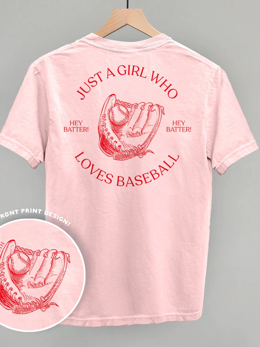 Just A Girl Who Loves Baseball (Back Print)
