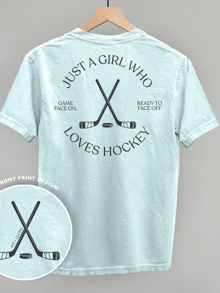 Just A Girl Who Loves Hockey (Back Print)