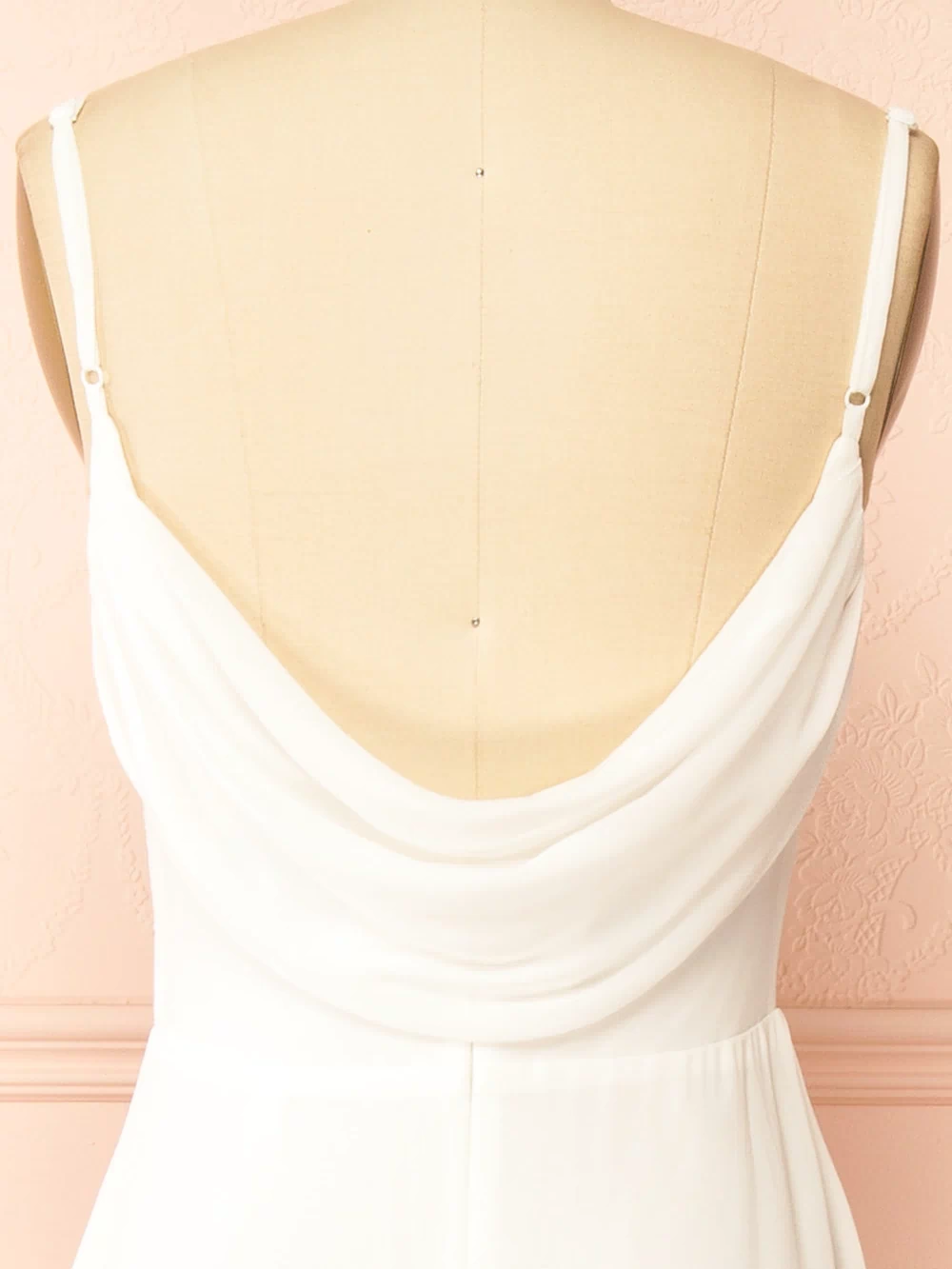 Khiara White A-Line Maxi Dress with Lace | Boudoir 1861 front
