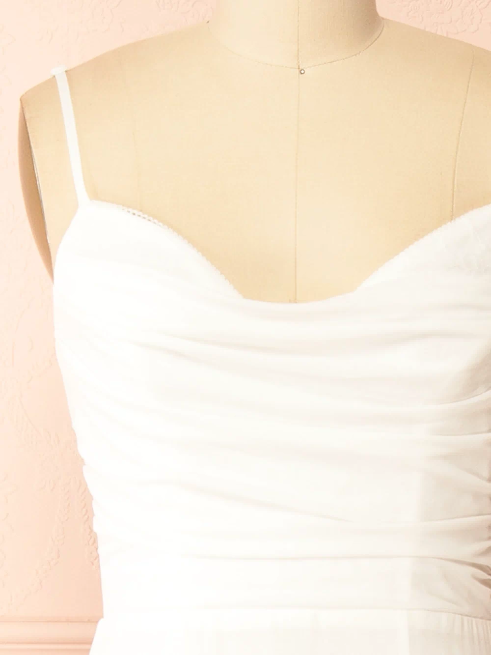 Khiara White A-Line Maxi Dress with Lace | Boudoir 1861 side