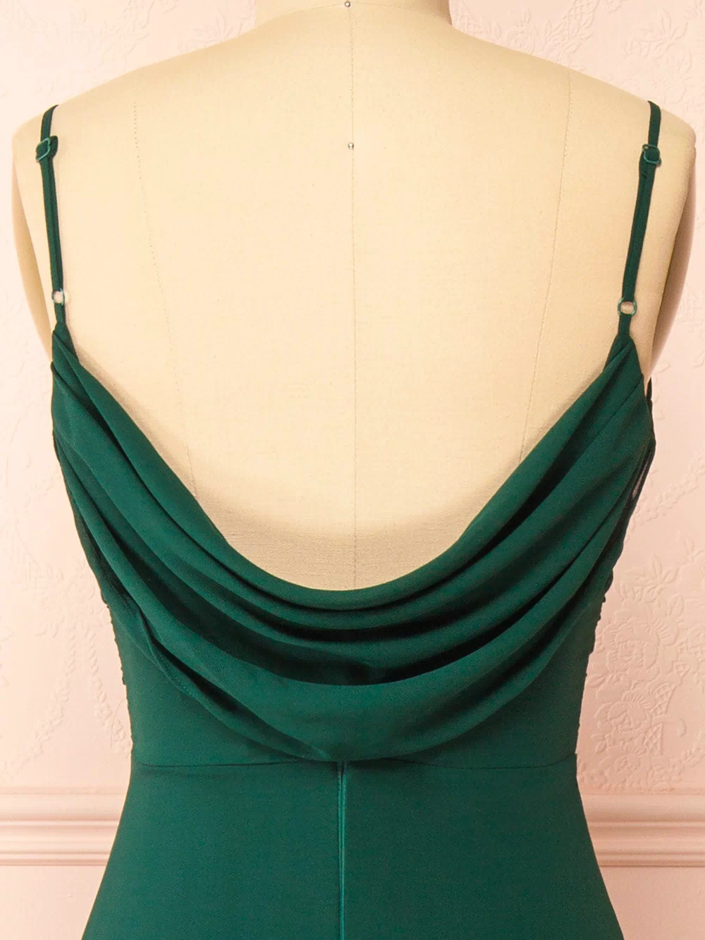 Kieran Green A-Line Maxi Dress w/ Lace | Boutique 1861 back