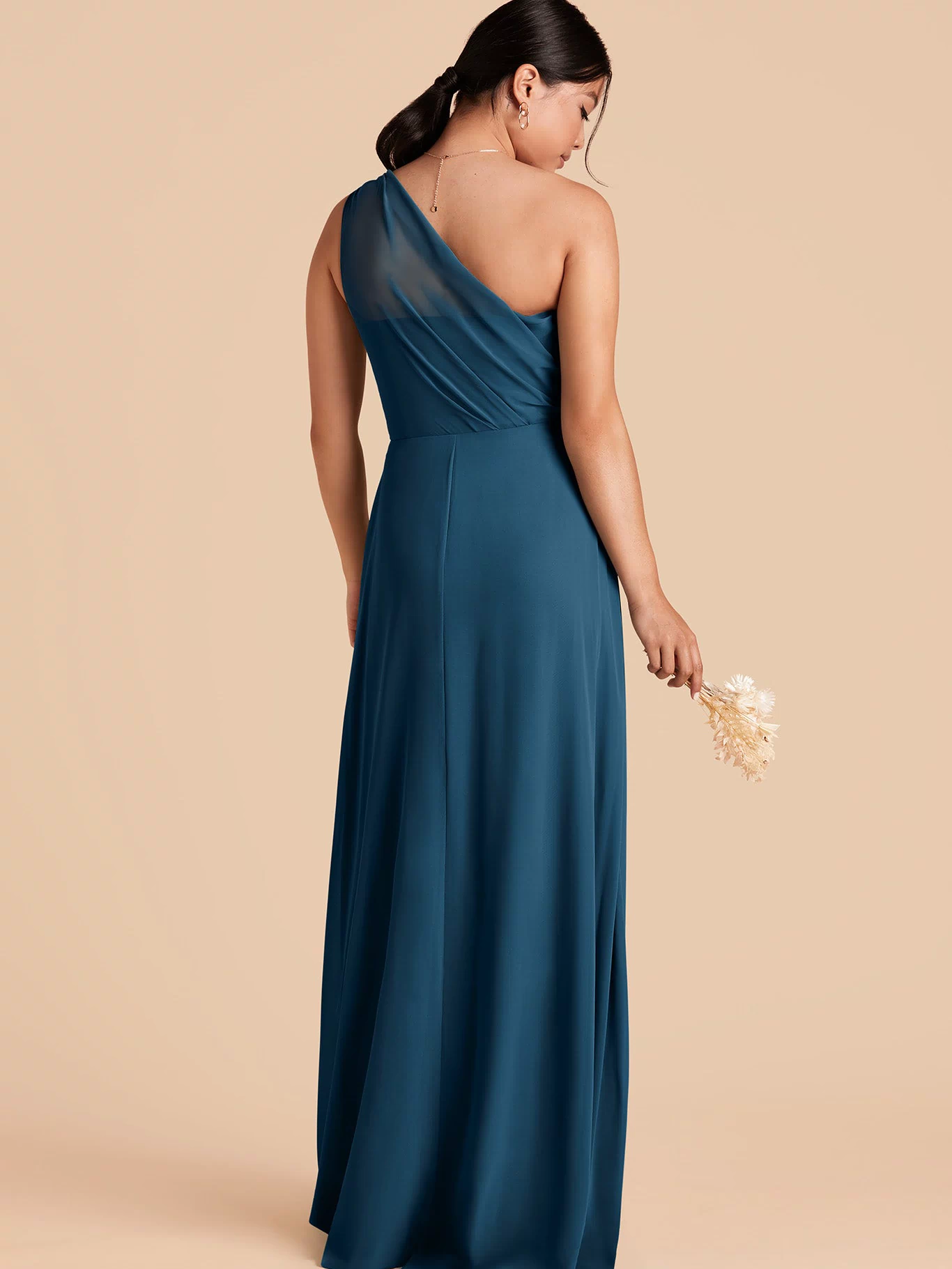 Dark Teal Kira Chiffon Dress by Birdy Grey