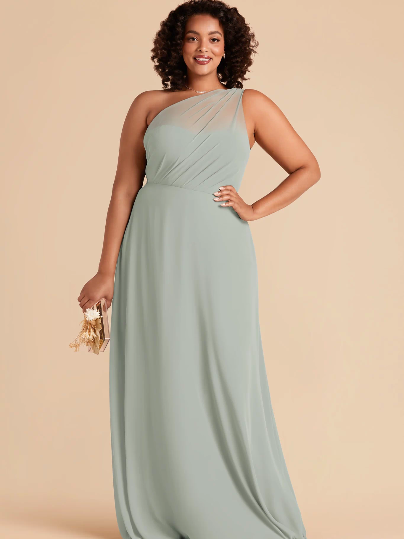 Sage Kira Chiffon Dress by BIrdy Grey
