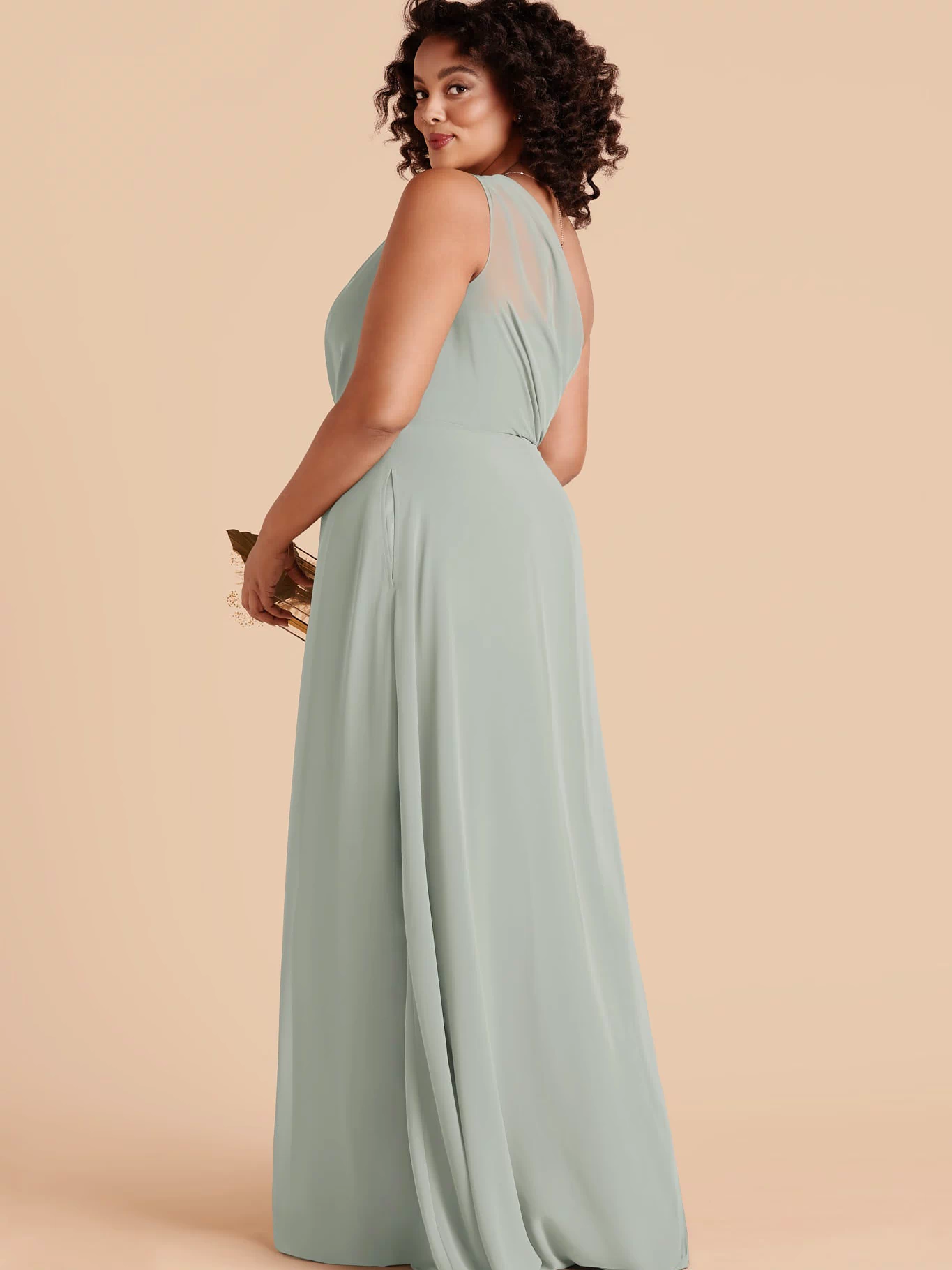 Sage Kira Chiffon Dress by BIrdy Grey