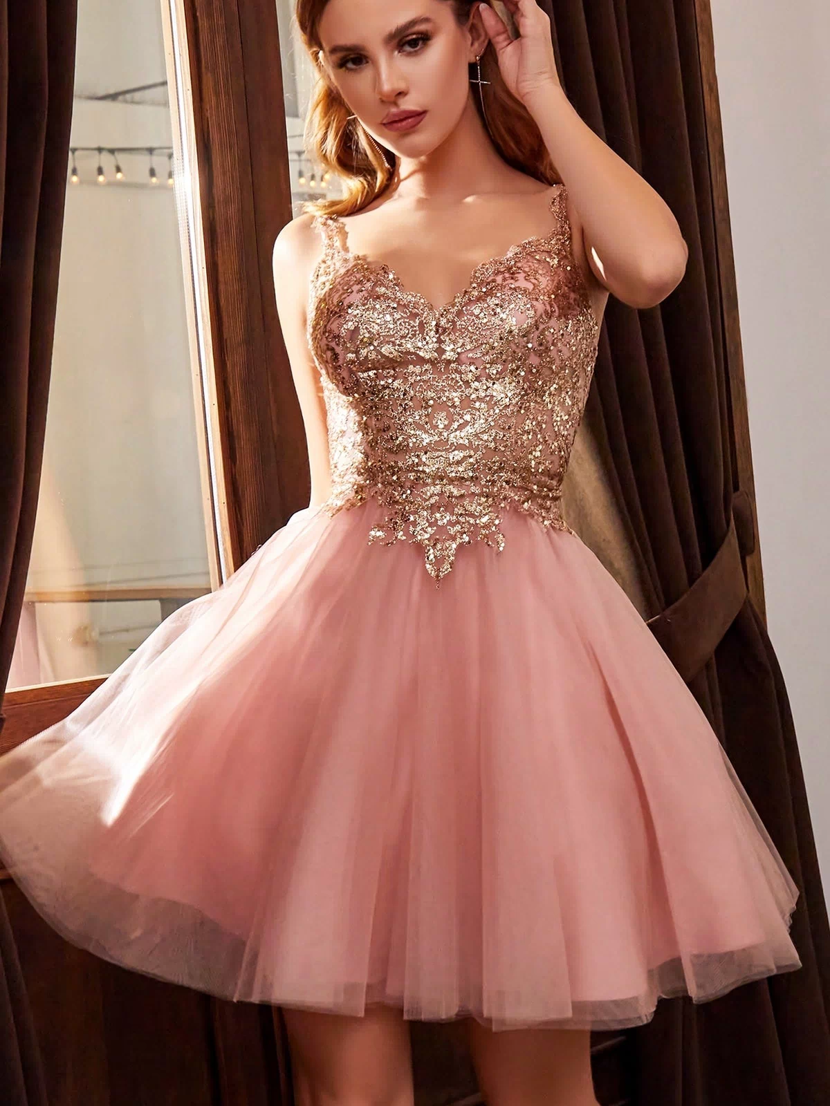 Ballerina-Style Short Homecoming Dress 9239