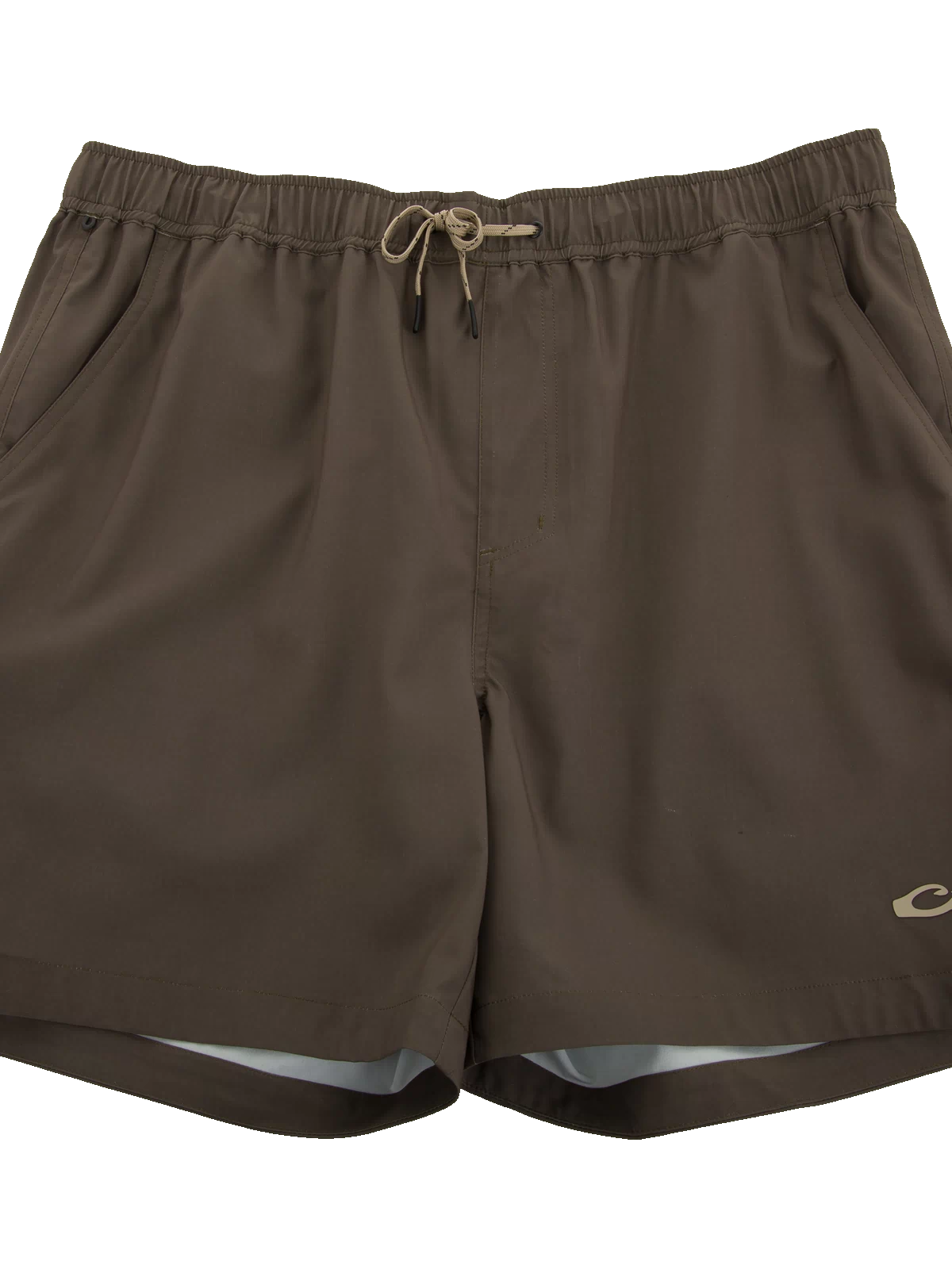  Lake Shore Dock Short, featuring quick-dry fabric, elastic waistband, and mesh-lined pockets, ideal for outdoor water activities and casual wear.