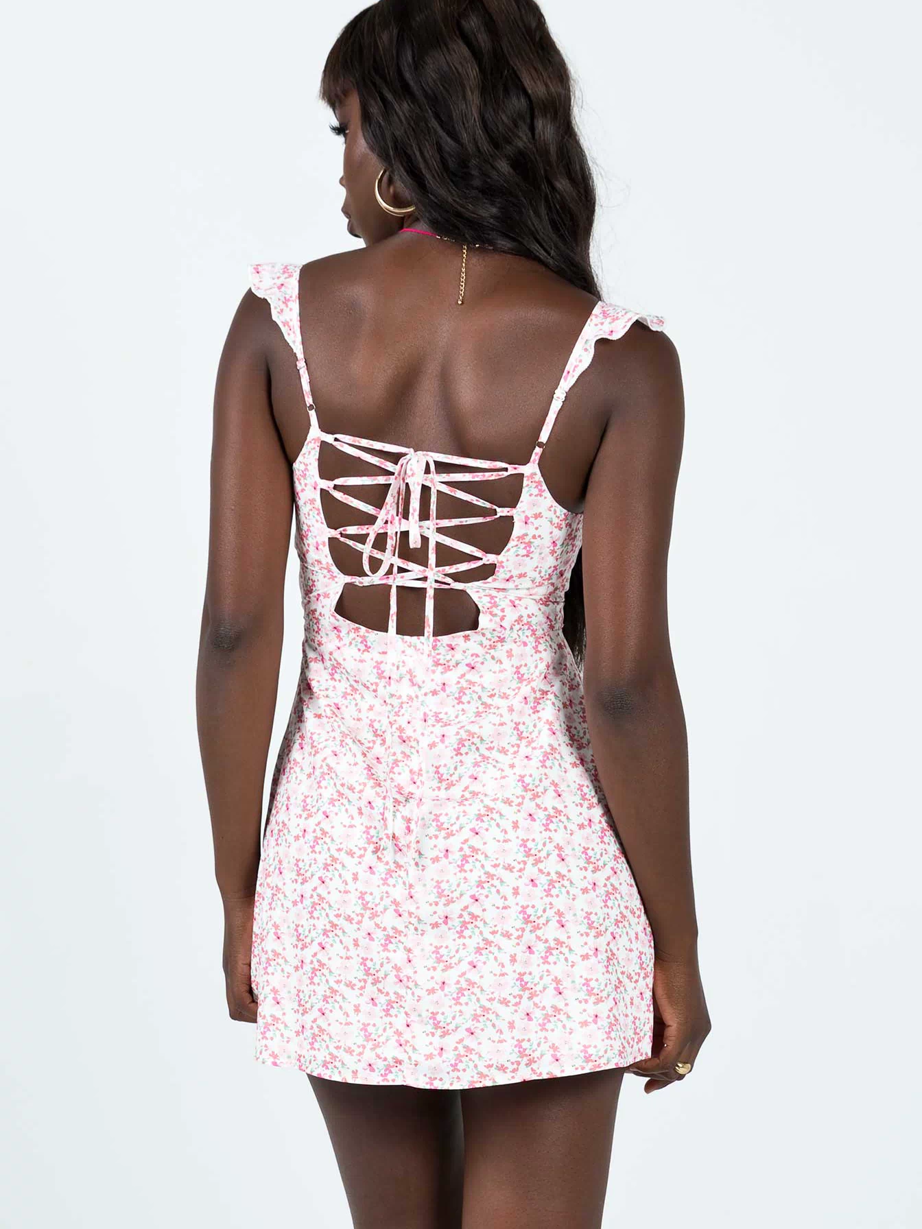 product Princess Polly Square Neck  Landon Mini Dress Pink Floral