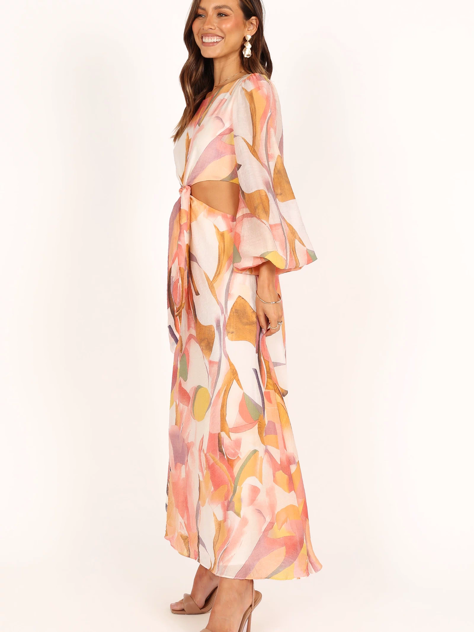 Petal and Pup USA DRESSES Laquin Long Sleeve Maxi Dress - Pink