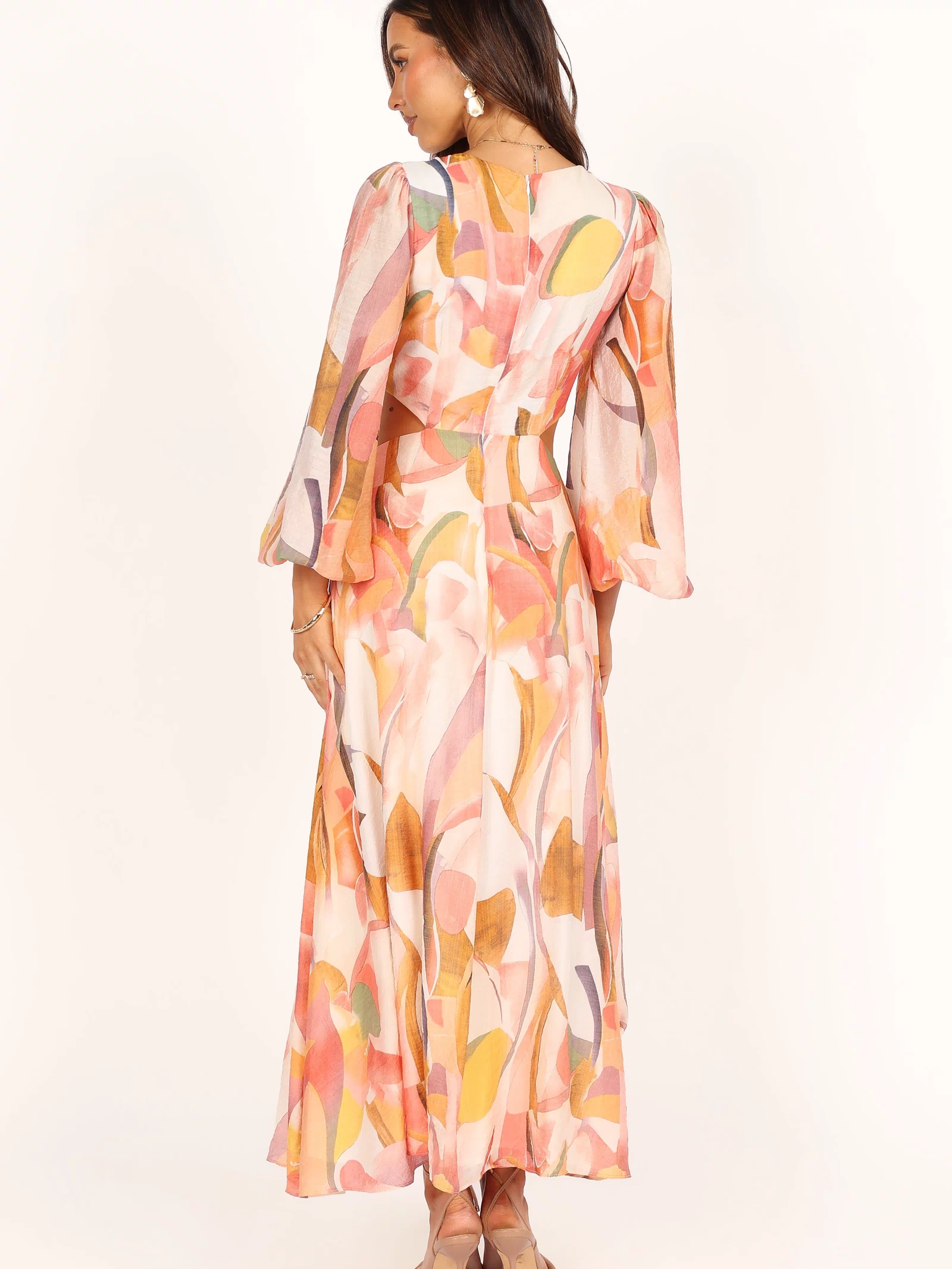 Petal and Pup USA DRESSES Laquin Long Sleeve Maxi Dress - Pink