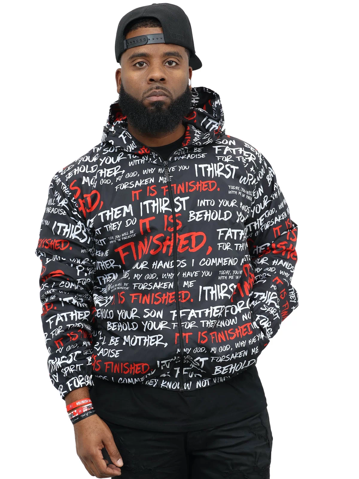 LAST SEVEN SAYINGS NYLON JACKET