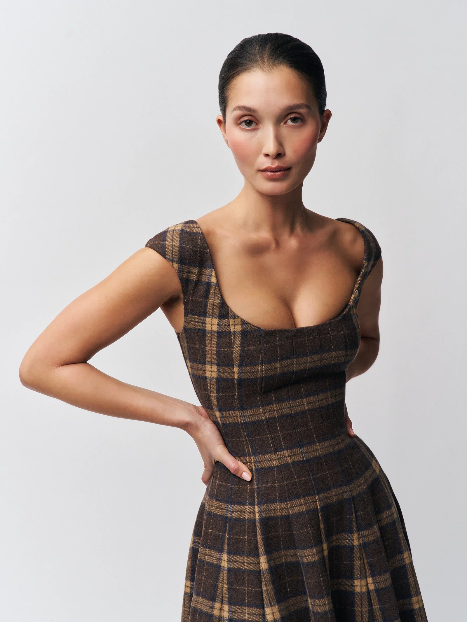 Leila Dress in Tartan Plaid