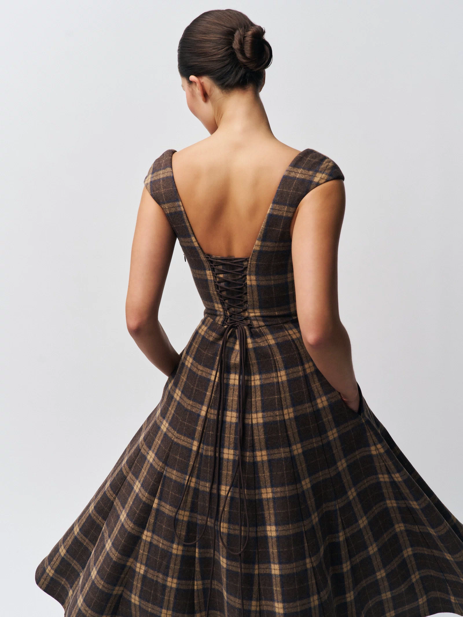 Leila Dress in Tartan Plaid
