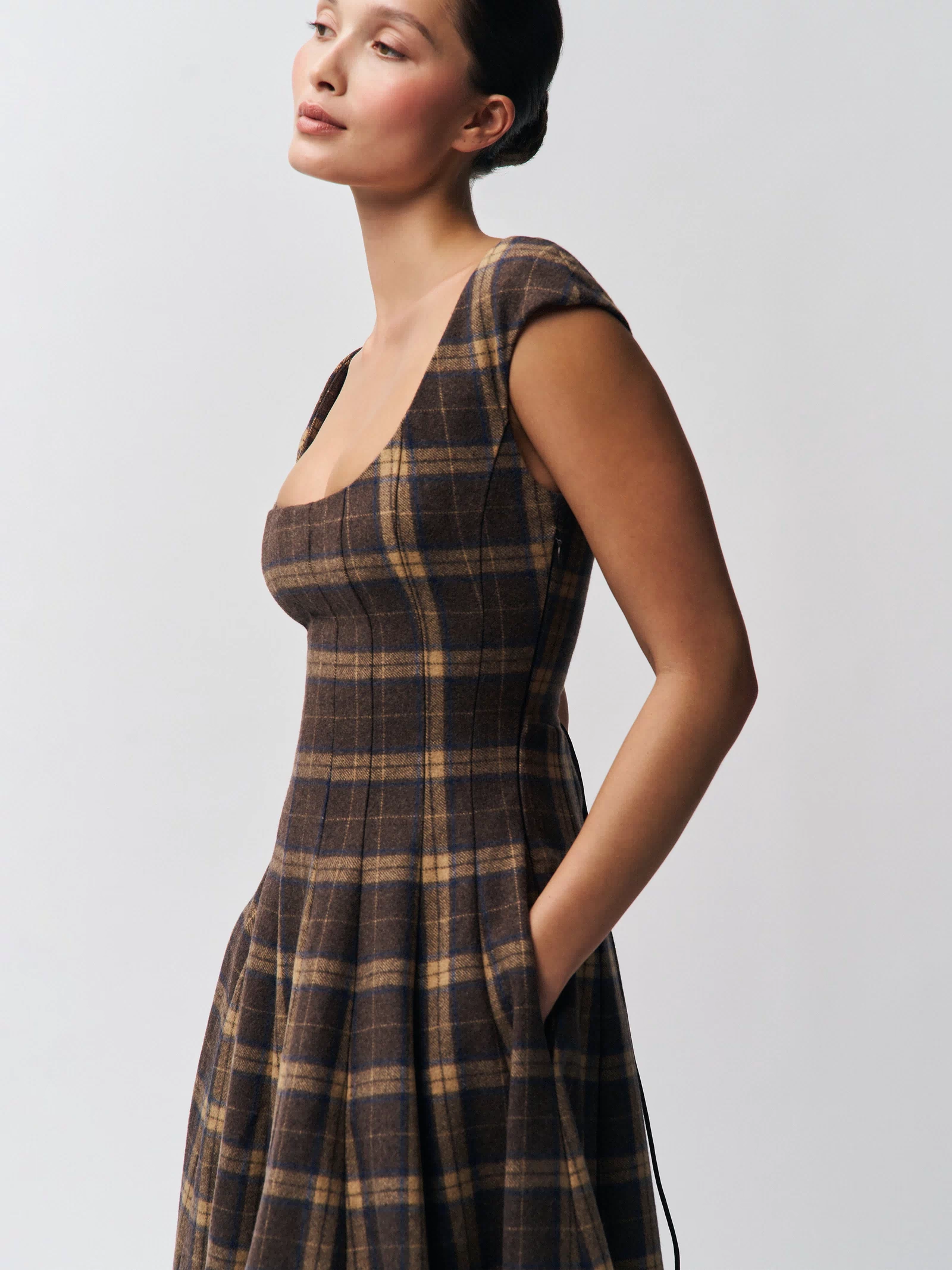 Leila Dress in Tartan Plaid