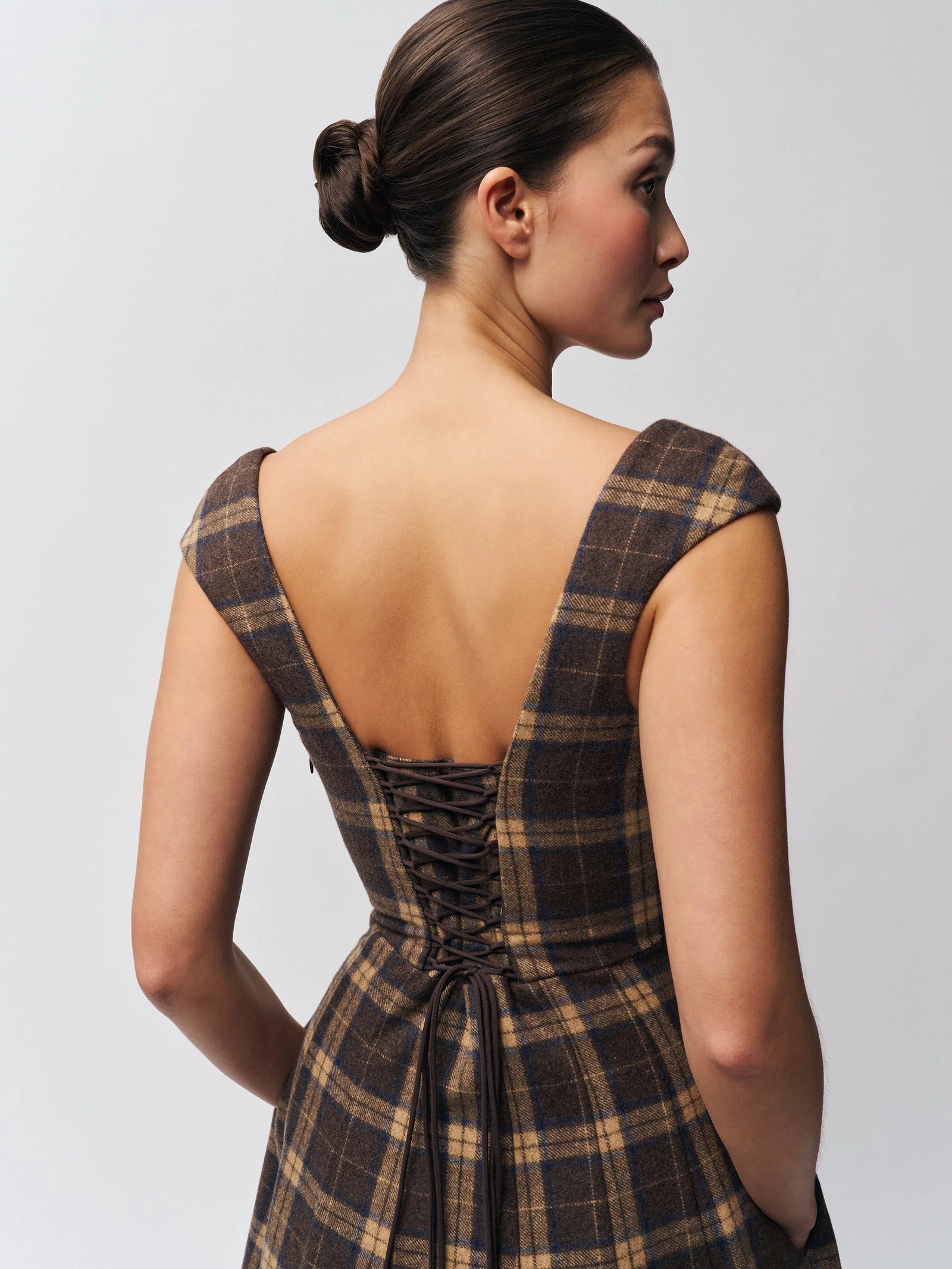 Leila Dress in Tartan Plaid