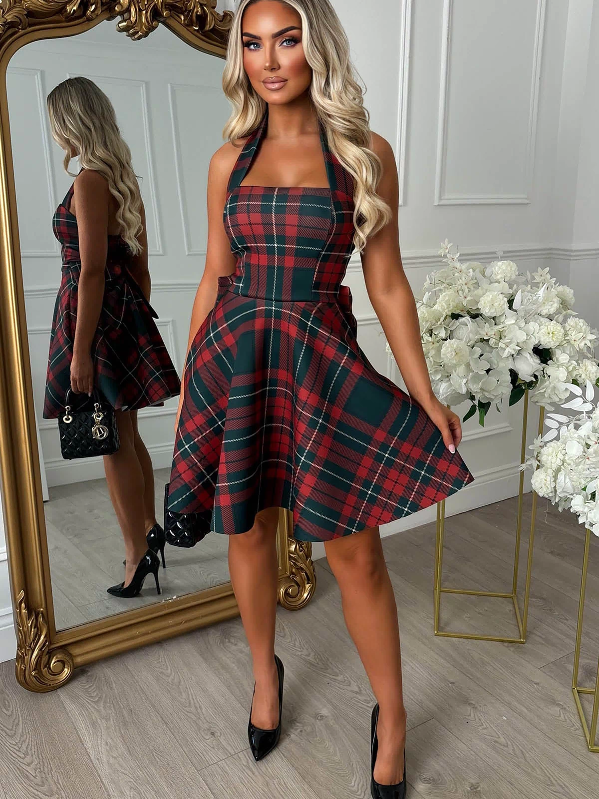 Multi Tan Mini Dress