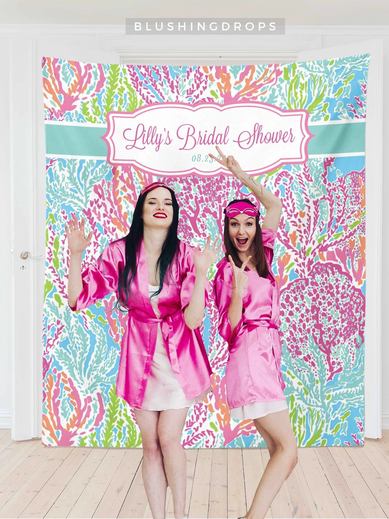 lilly pulitzer party photo booth backdrop