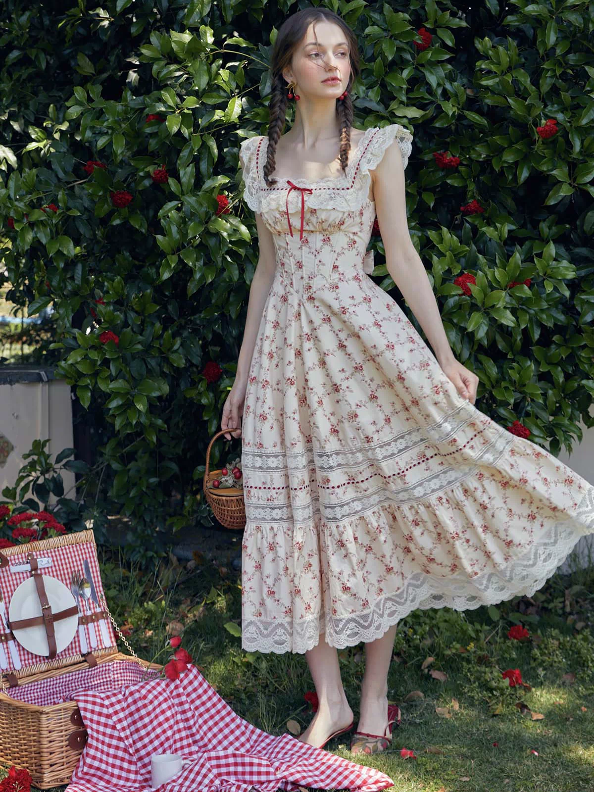 Red Garnet Corset Dress