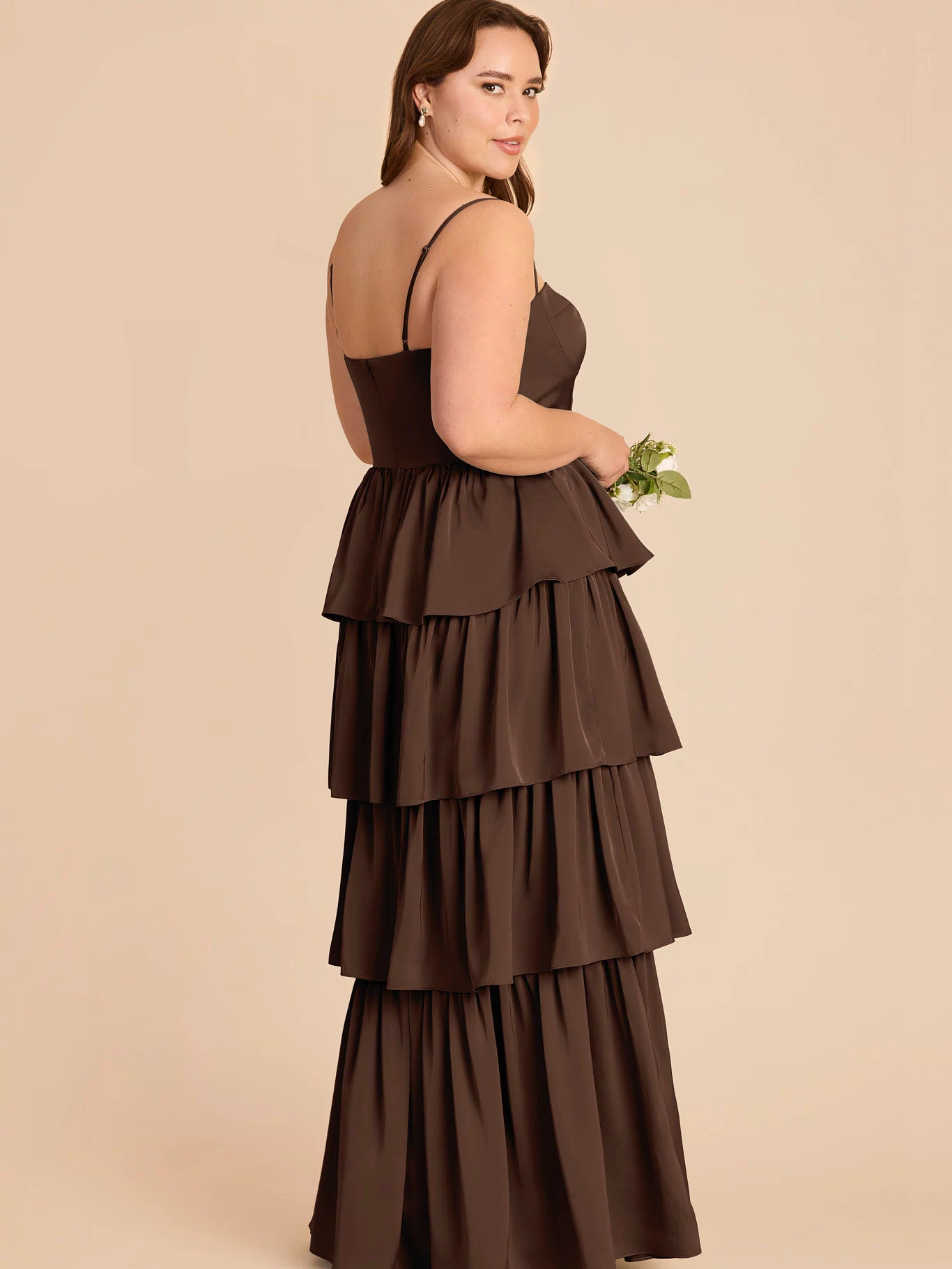 Lola Matte Satin Dress - Espresso 3X / ESPRESSO / Rush Production