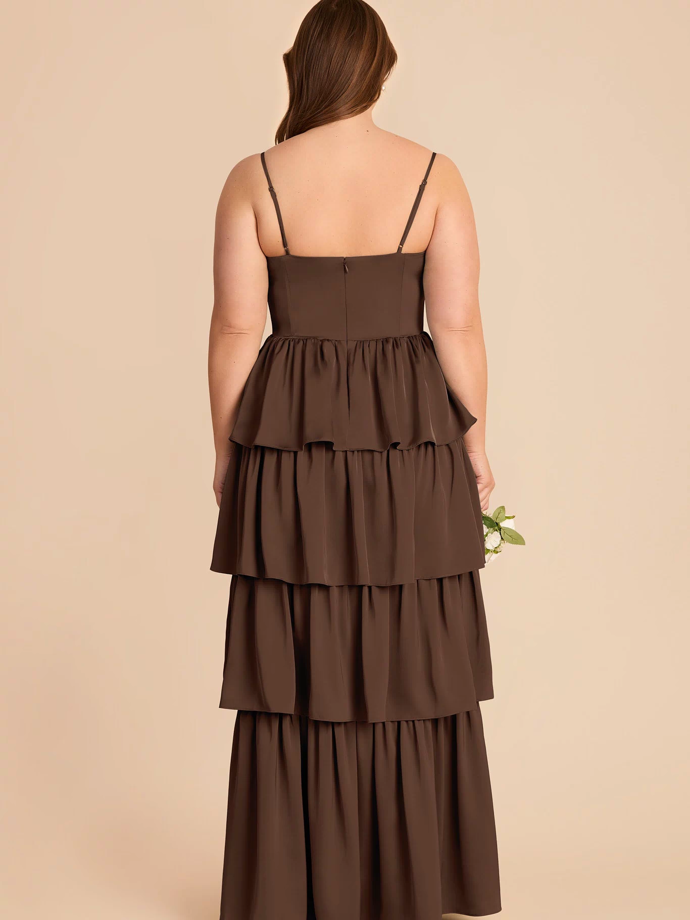 Lola Matte Satin Dress - Espresso 3X / ESPRESSO / Rush Production