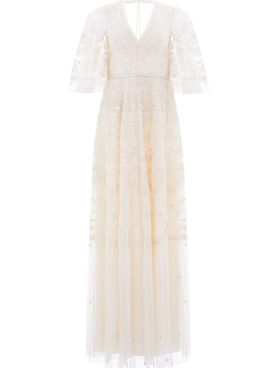 Lottie Lace Gown - Beige