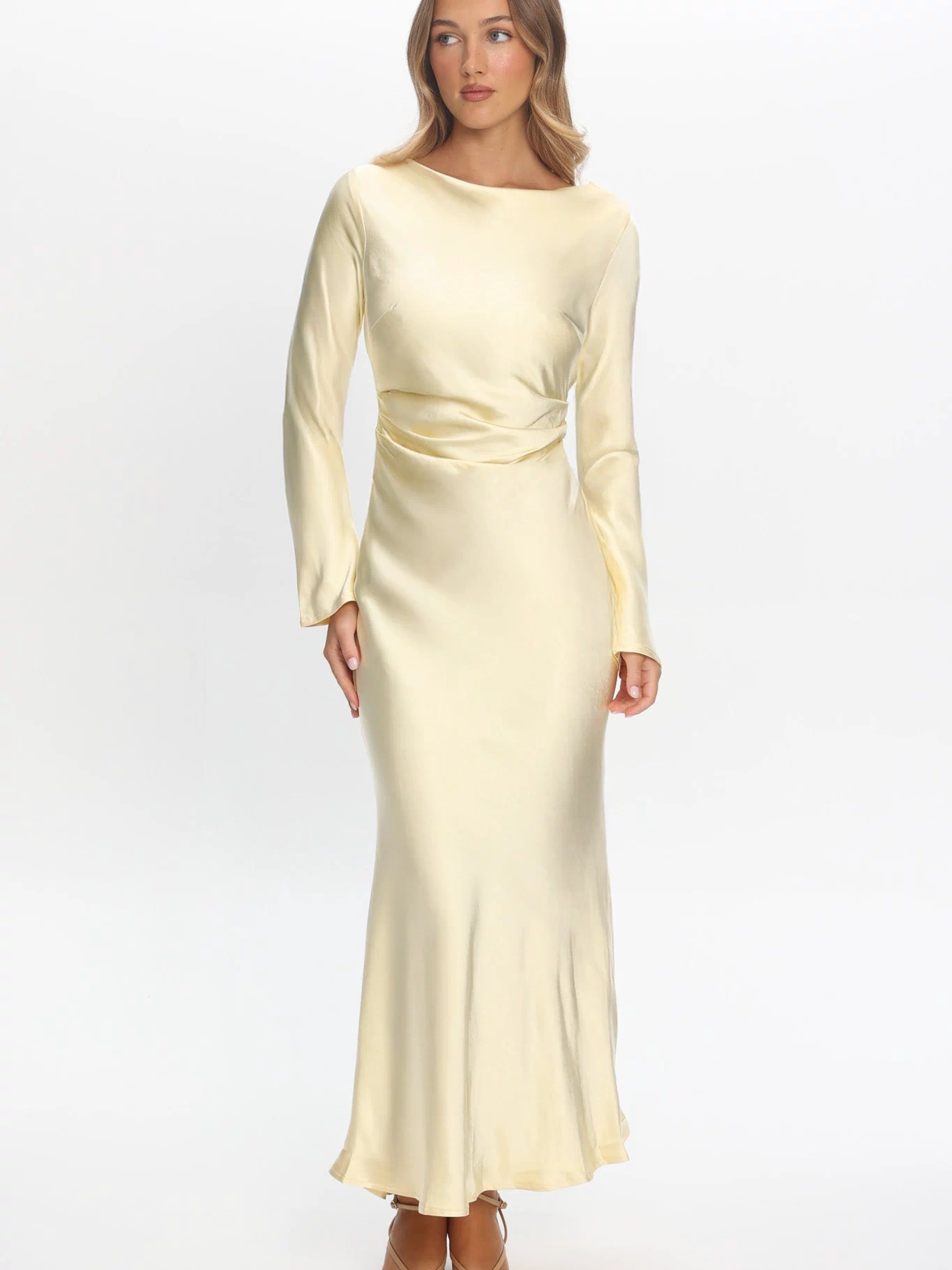 Loveland Cowl Back Midi Dress Butter