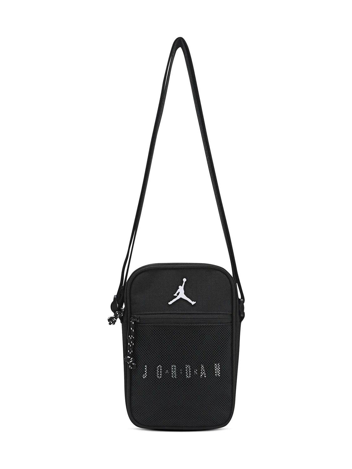 Blacktop festival bag, black mini crossbody with long shoulder strap and Jordan logo