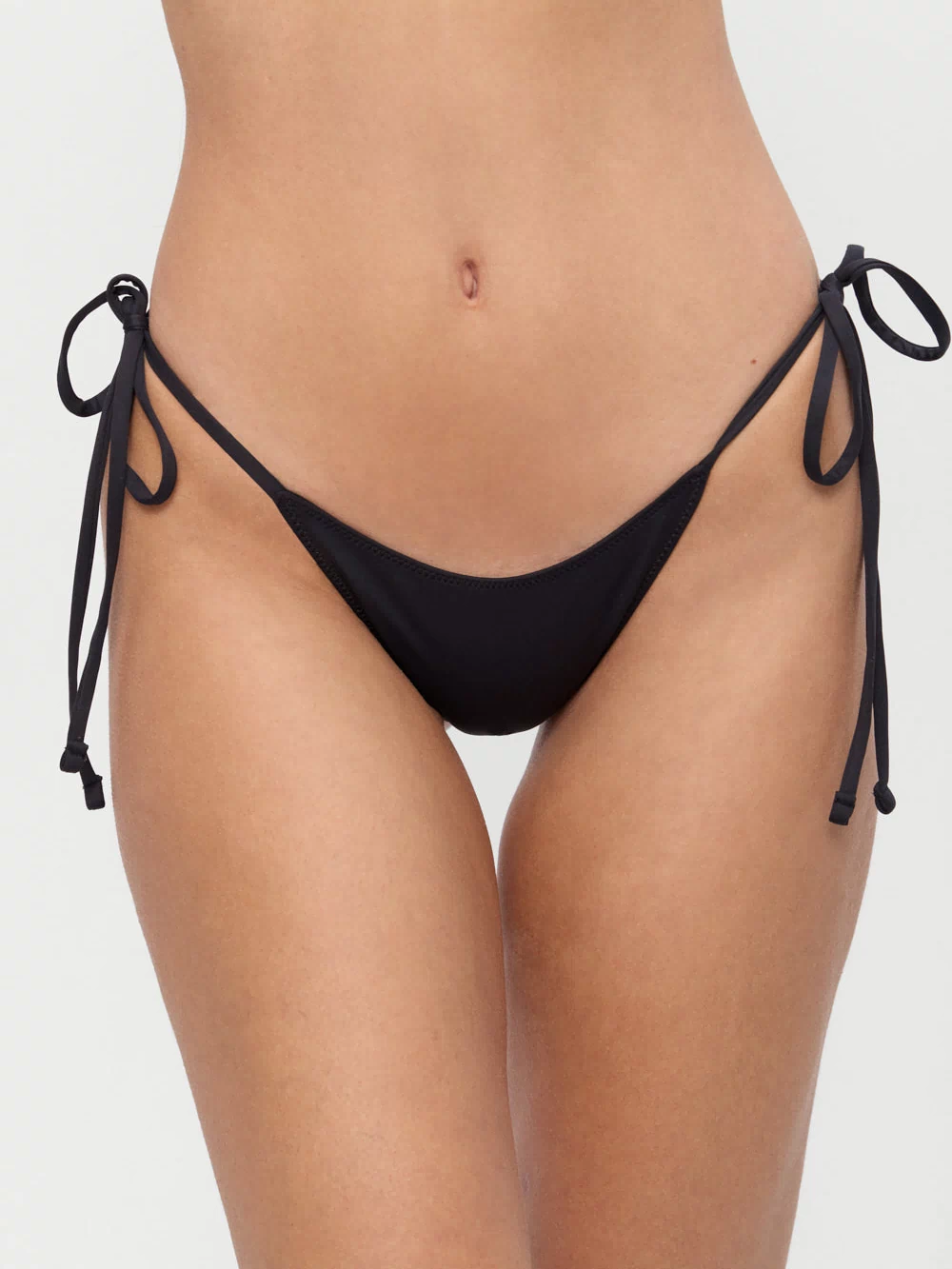 Mackenzie Cheeky String Bikini Bottom - Black