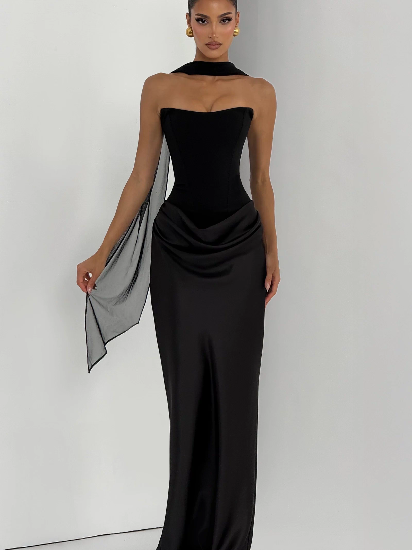 Maggie Maxi Dress - Black Dress Babyboo Fashion Premium Exclusive Design