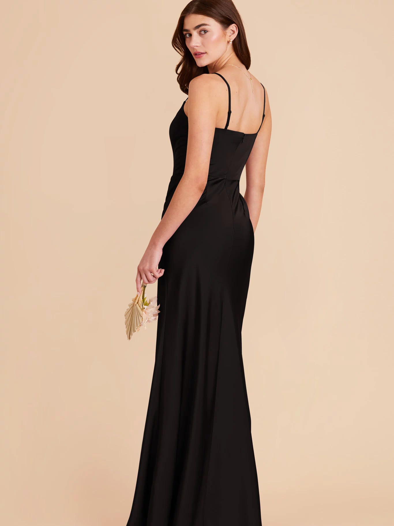 Black Mai Matte Satin Dress by Birdy Grey
