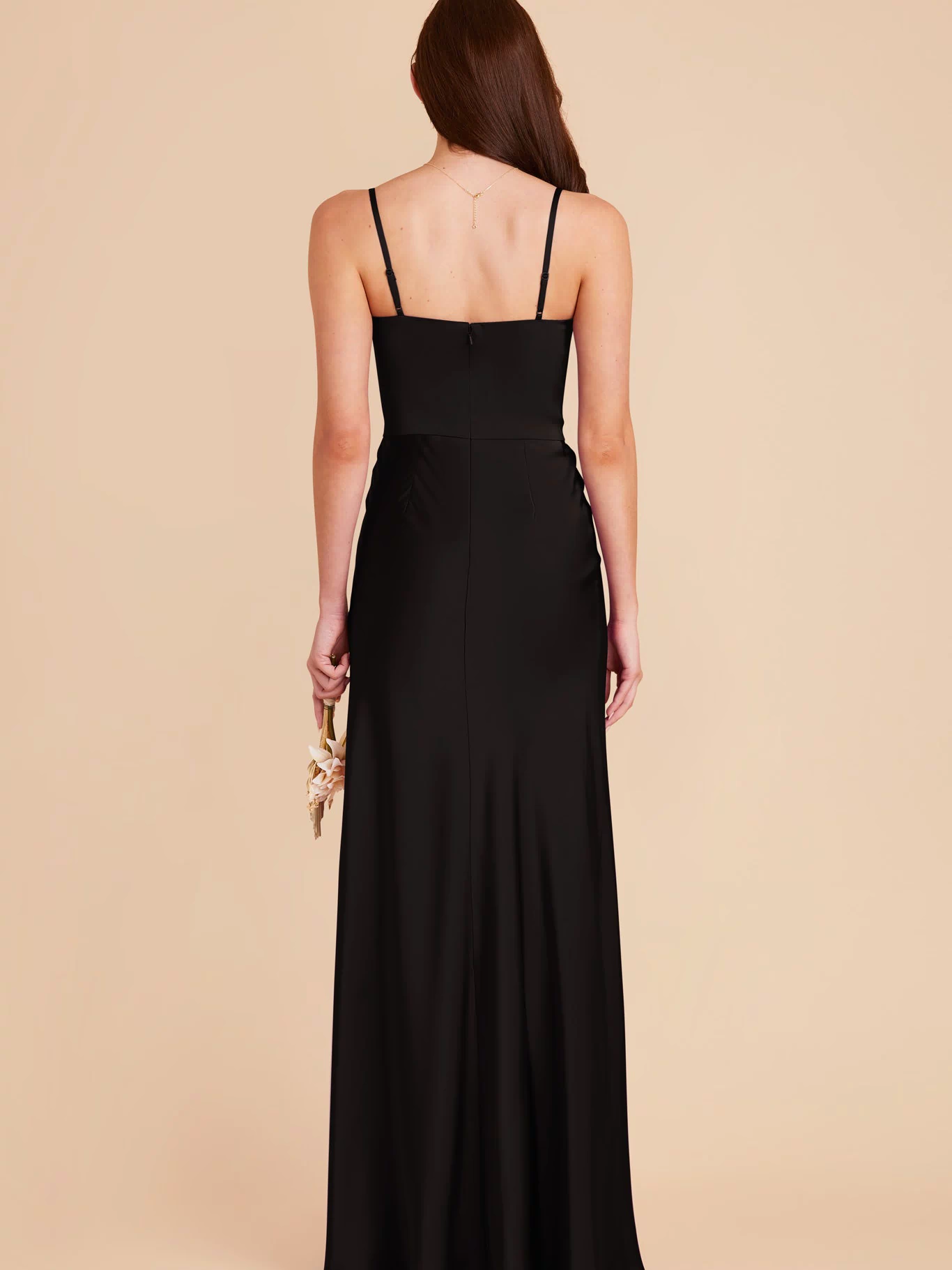 Black Mai Matte Satin Dress by Birdy Grey