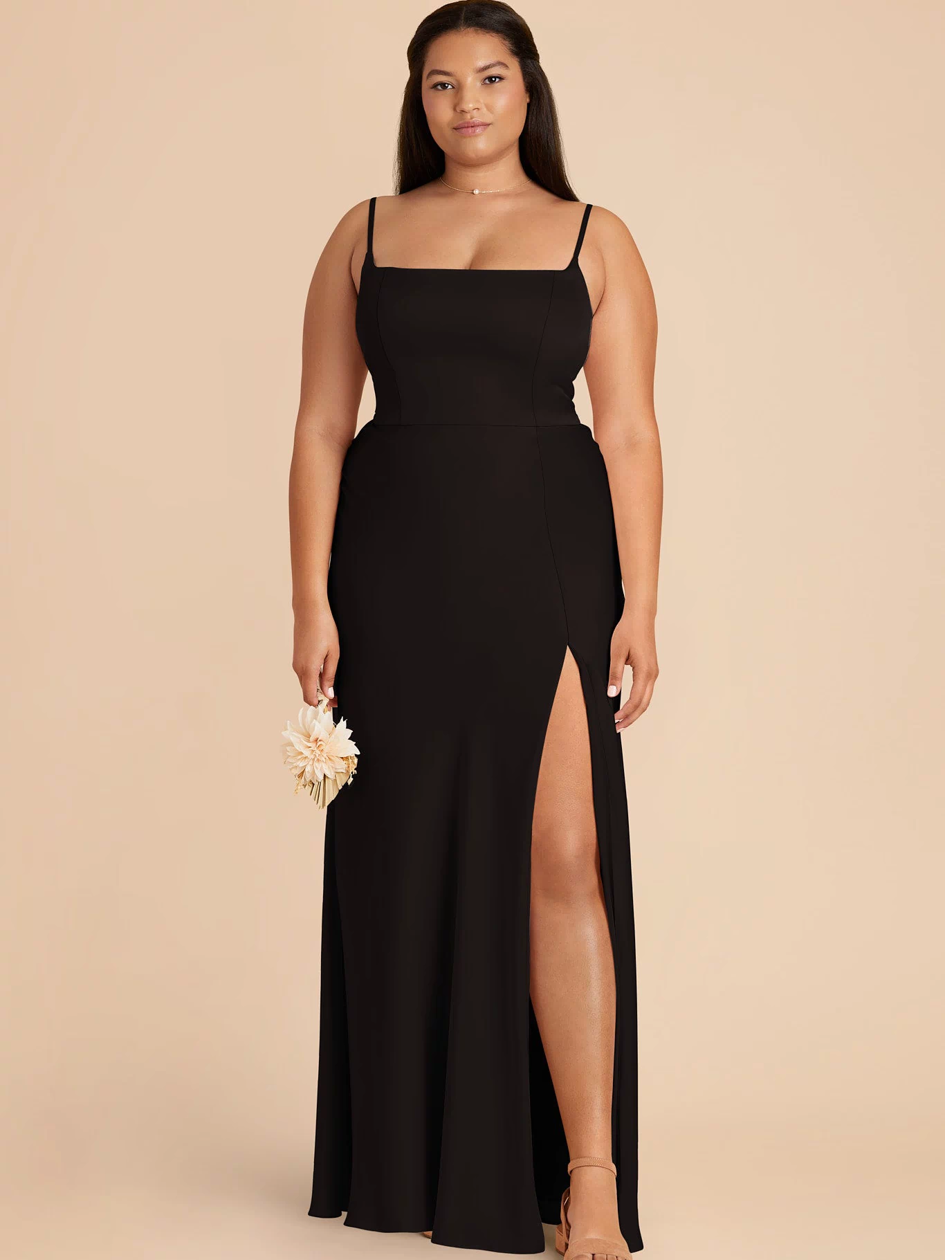 Mai Matte Satin Dress - Black 3X / BLACK / Rush Production
