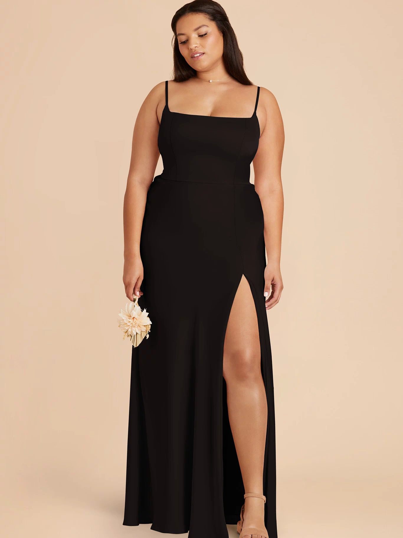 Mai Matte Satin Dress - Black 3X / BLACK / Rush Production