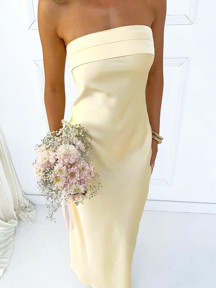 Maiah Yellow Maxi Dress