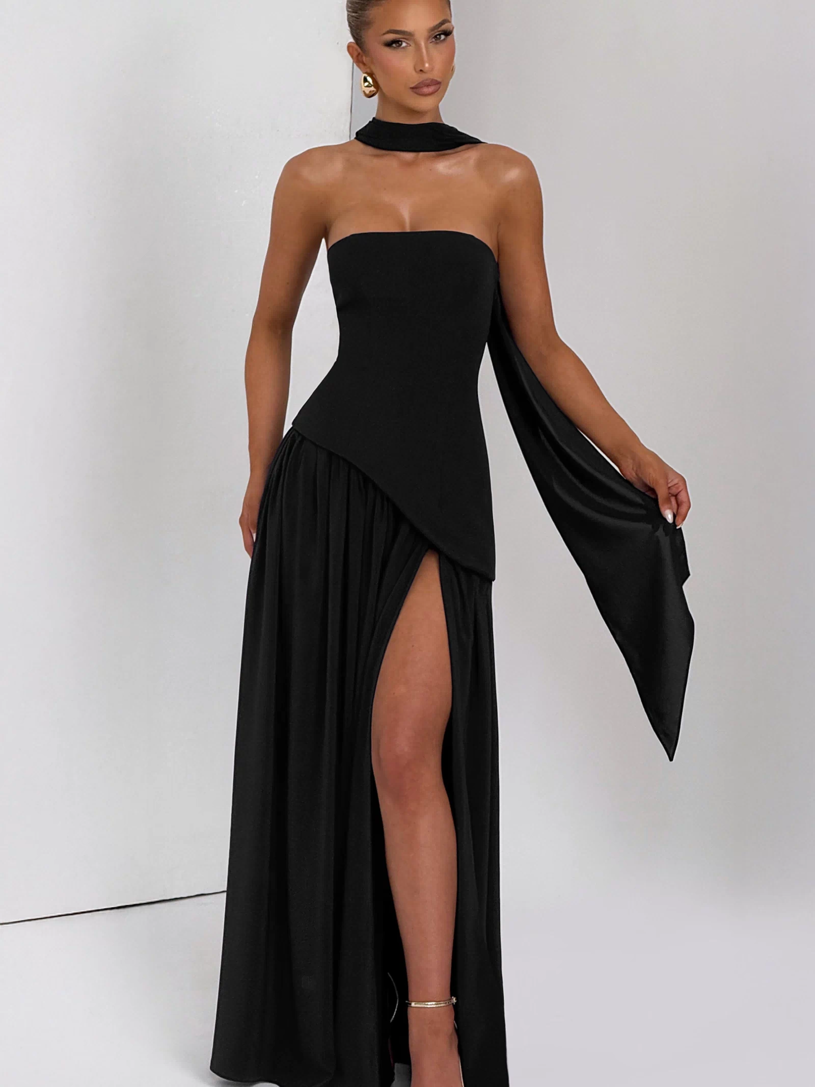 Maliyah Maxi Dress - Black Dress Babyboo Fashion Premium Exclusive Design
