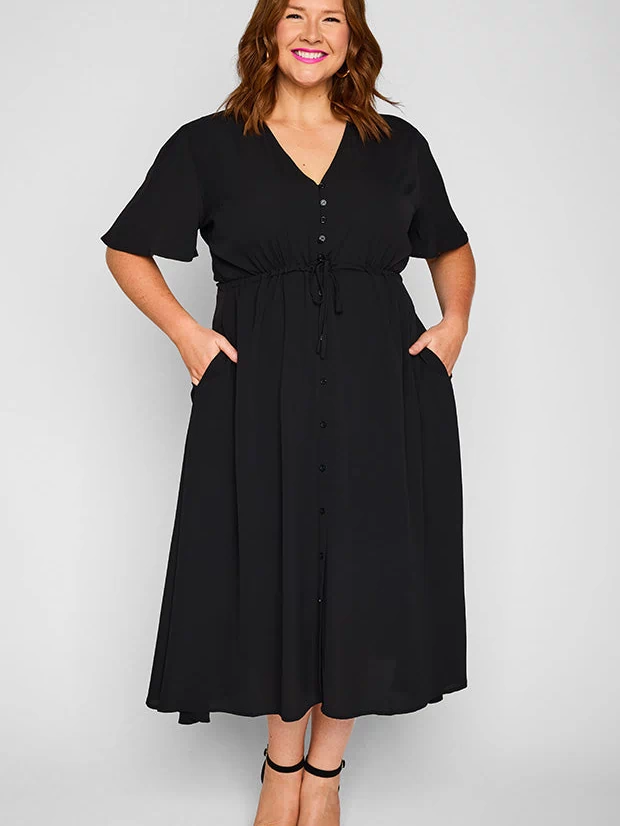 Marley Black Dress – Black midi dress