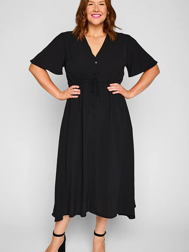Marley Black Dress – Black midi dress