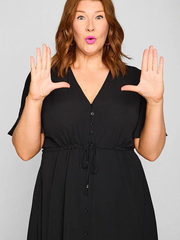 Marley Black Dress – Black midi dress
